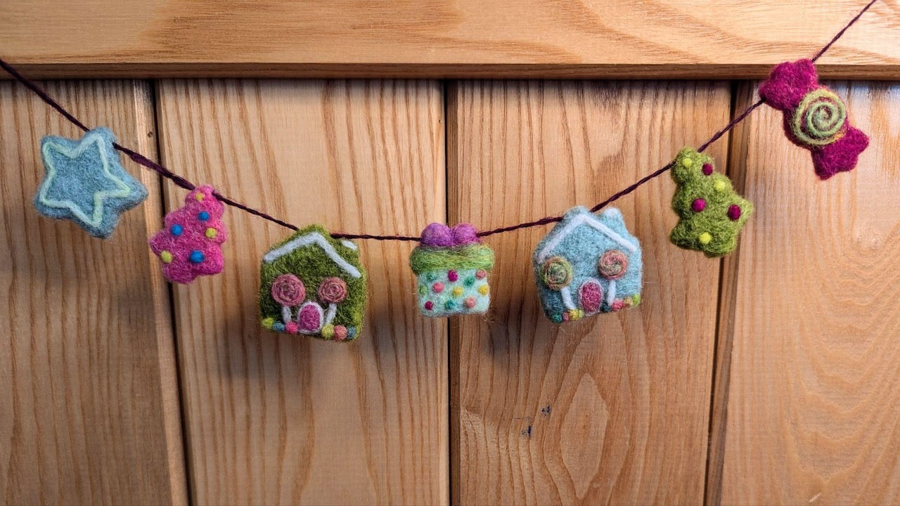Holiday Garland Needle Felting