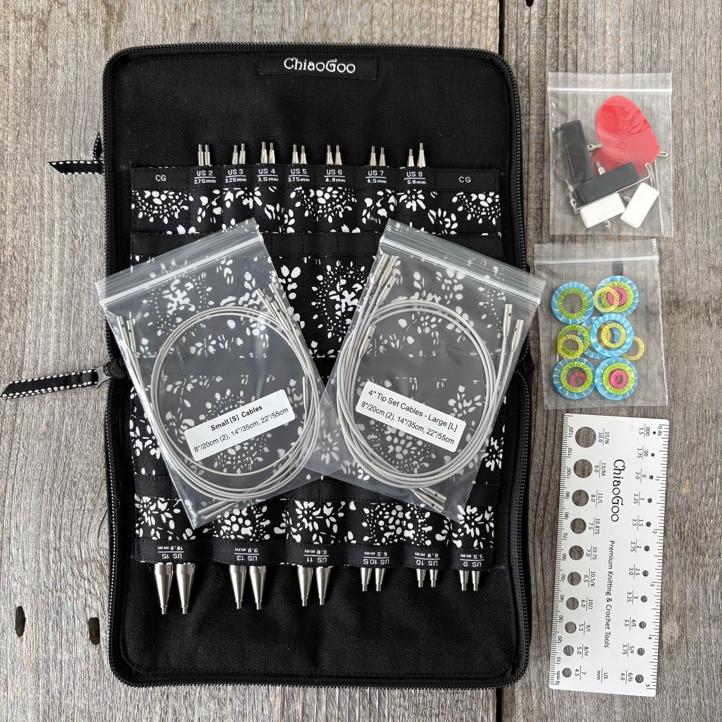 ChiaoGoo SPIN Bamboo Interchangeable Needle Complete Set