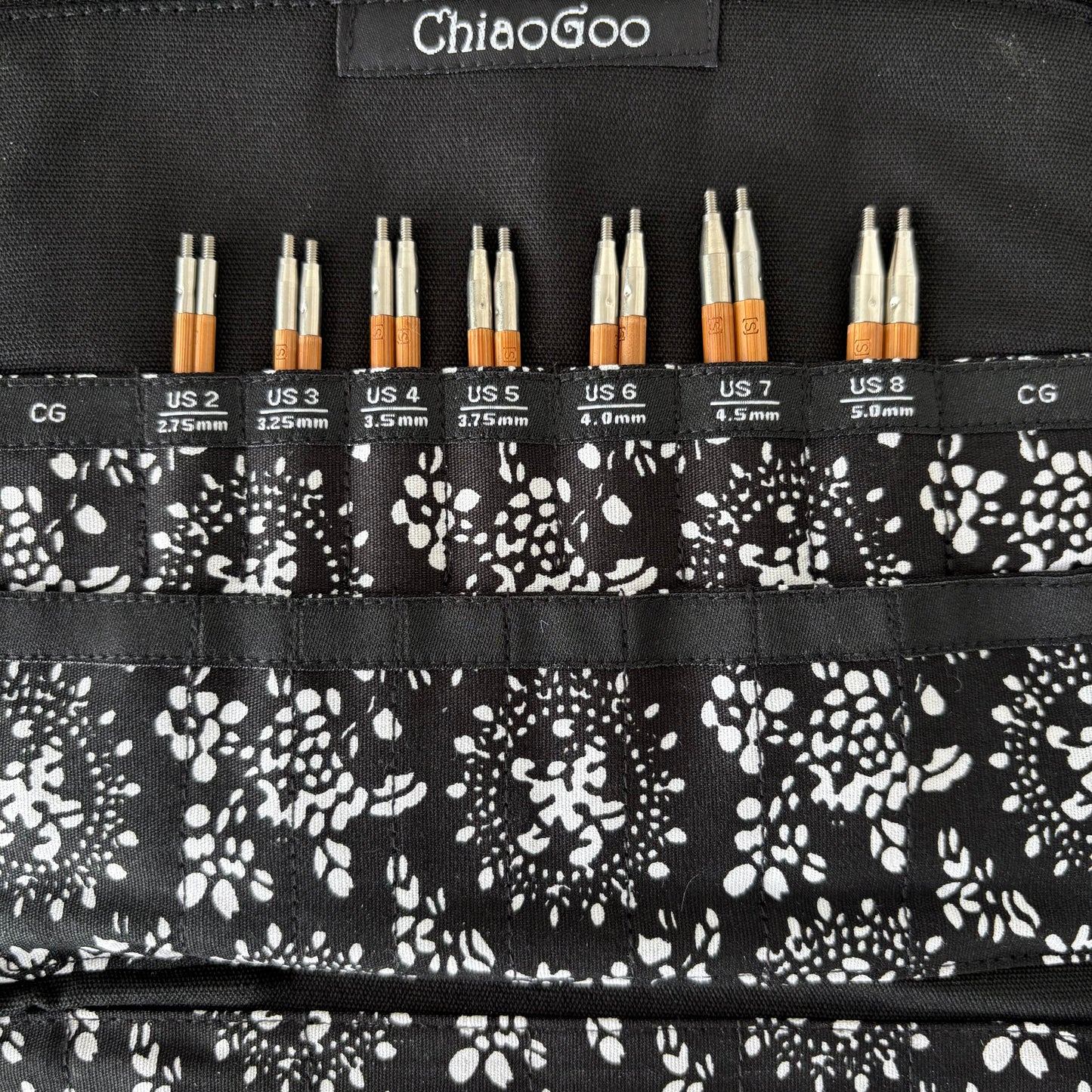 ChiaoGoo SPIN Bamboo Interchangeable Small Needle Set