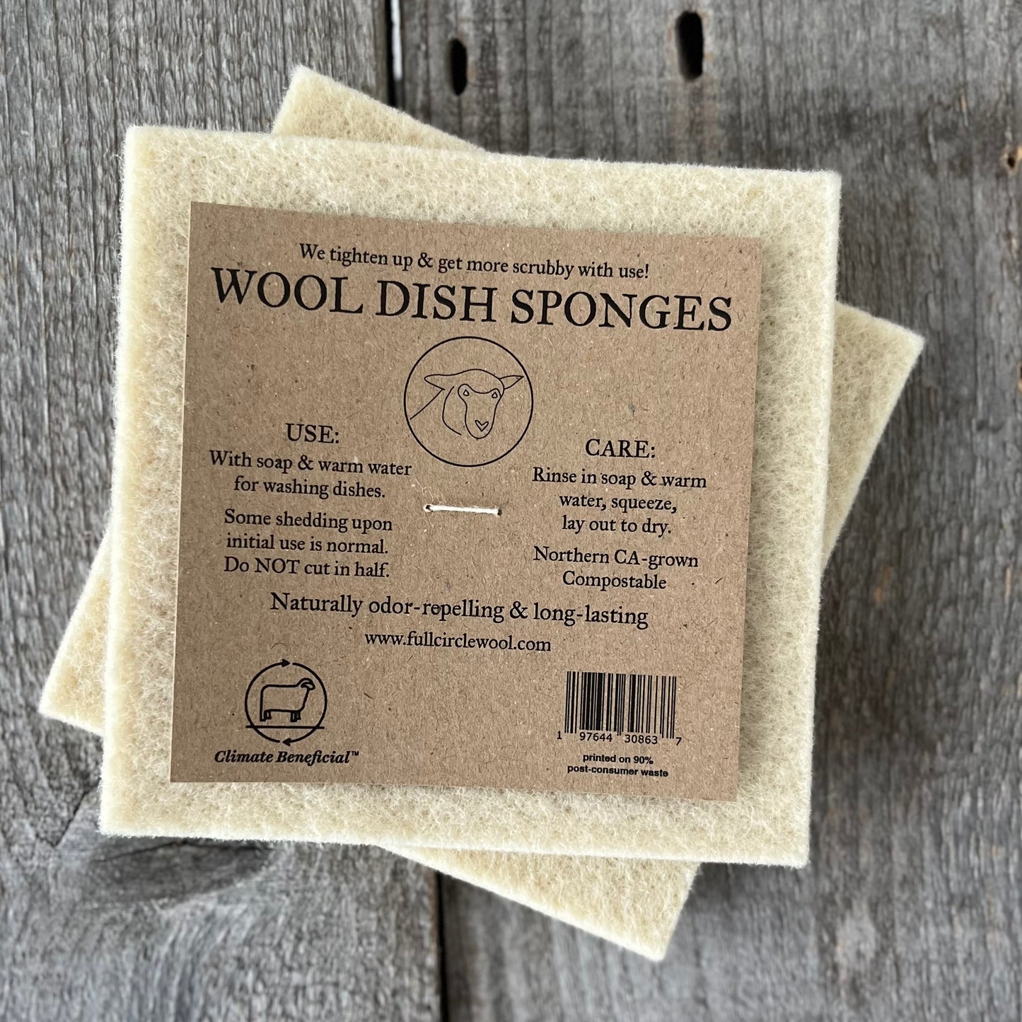 Wool Dish Sponges