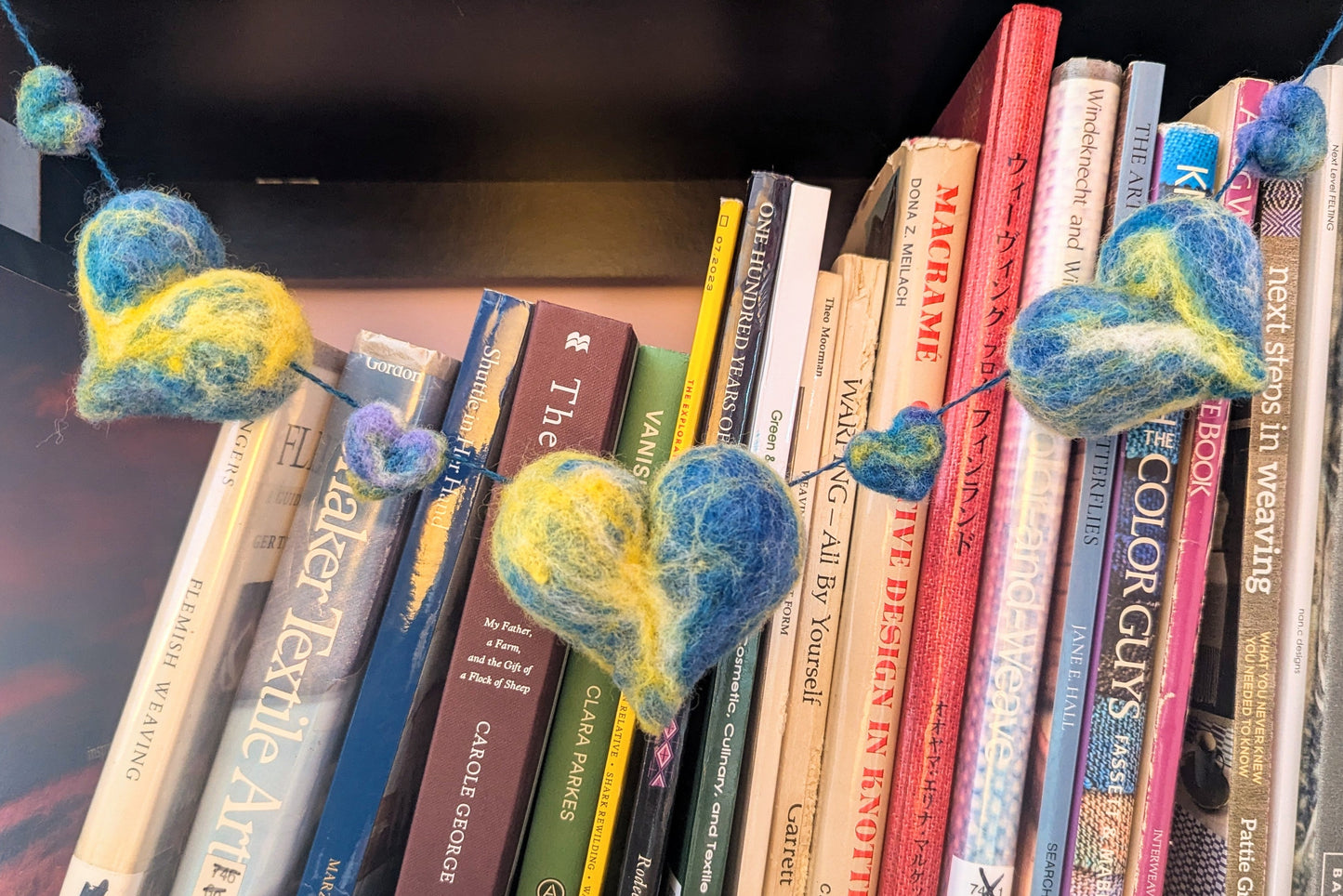 Needle Felting Heart Garlands