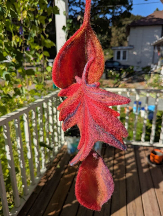 Needle Felting Autumn Leaves