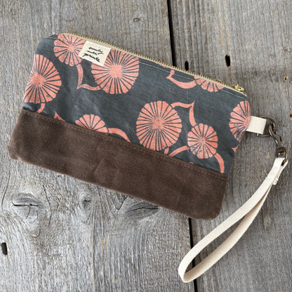 Waxed Canvas Wristlet