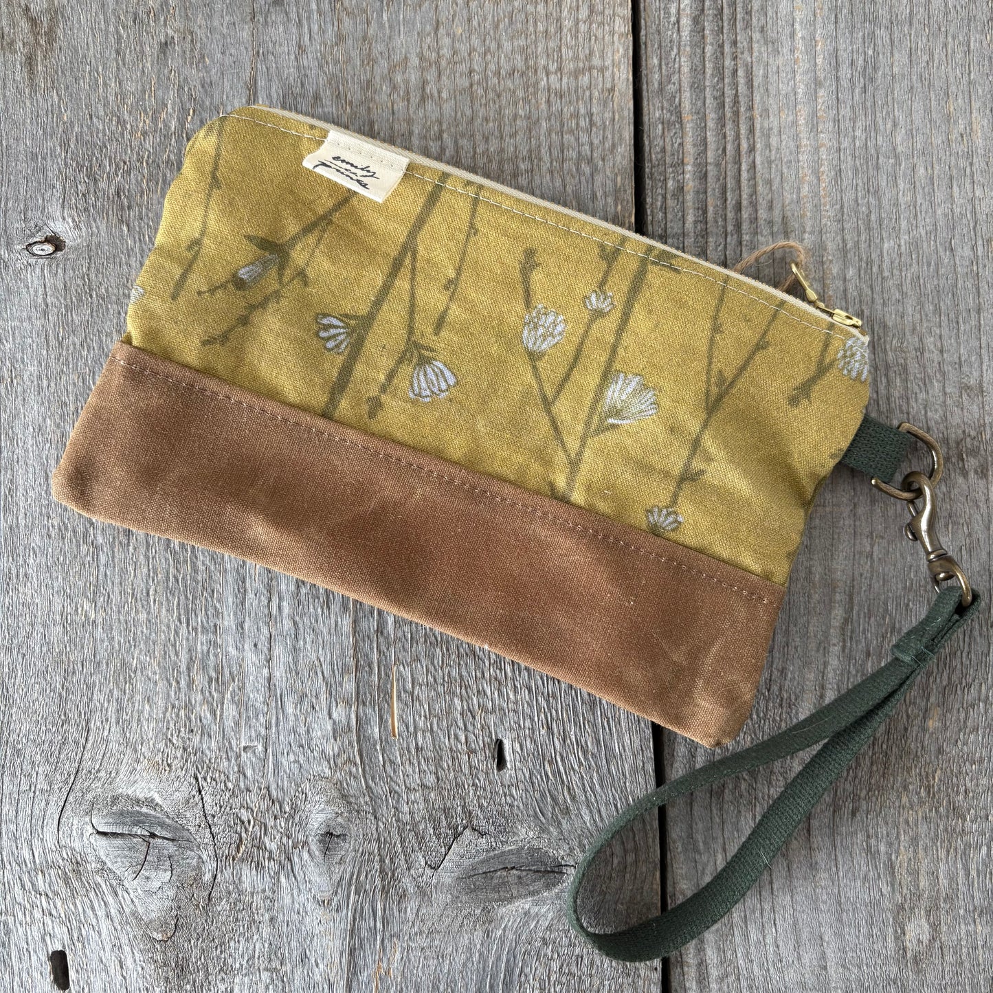 Waxed Canvas Wristlet