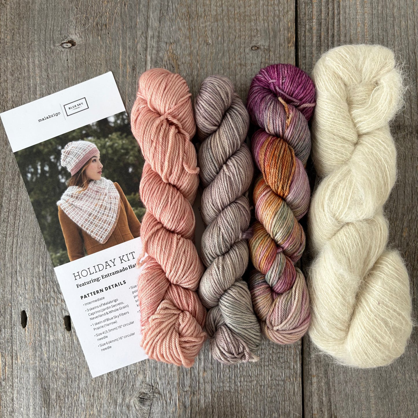 Entramado Hat & Cowl Holiday Kit