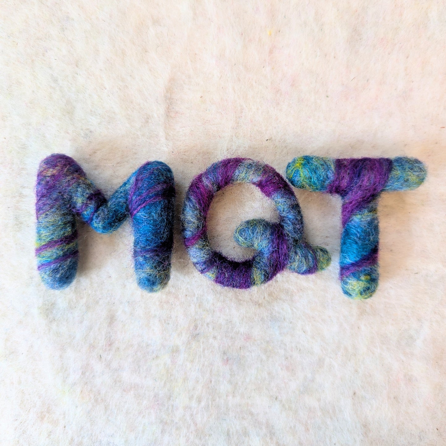 Needle Felting Bubble Letters