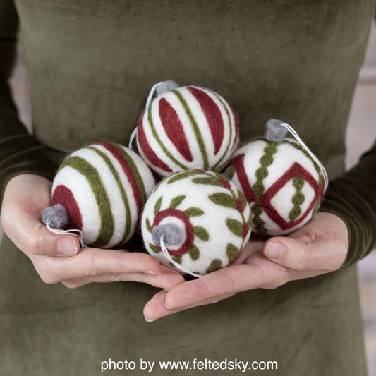 Needle Felting Holiday Ornaments